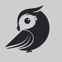 silhouette de hibou, logo d'oiseau vecteur