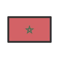 icône de ligne remplie maroc vecteur
