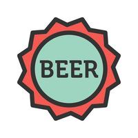 icône de ligne remplie de signe de bière vecteur