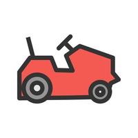 icône de ligne remplie de véhicules agricoles vecteur
