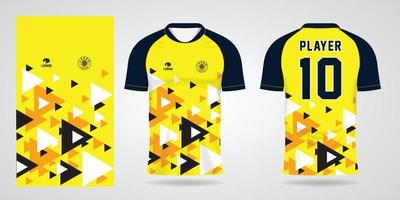 modèle de conception de sport maillot de football jaune vecteur