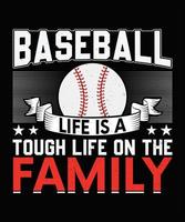la vie de baseball est une vie difficile pour la famille vecteur