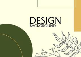 design d'arrière-plan moderne et minimaliste avec des éléments floraux dessinés à la main. dessin abstrait pour bannière, affiche, couverture vecteur