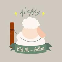 illustration de dessin animé de moutons pour le vecteur eid al adha