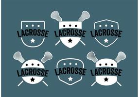 Ensemble de vecteur d'étiquette de lacrosse