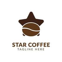 star coffee logo.coffee drink logo.coffee shop logo vector illustration design template