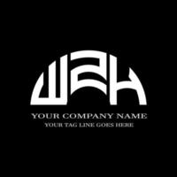 conception créative de logo de lettre wzh avec graphique vectoriel