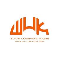 conception créative de logo de lettre wuk avec graphique vectoriel