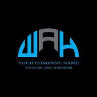 wah lettre logo design créatif avec graphique vectoriel