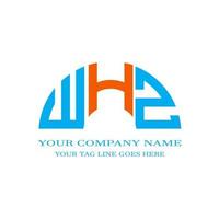 conception créative de logo de lettre whz avec graphique vectoriel