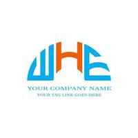 whe lettre logo création créative avec graphique vectoriel