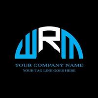 wrm lettre logo design créatif avec graphique vectoriel