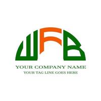 conception créative de logo de lettre wfb avec graphique vectoriel