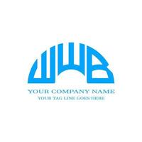 wwb lettre logo design créatif avec graphique vectoriel