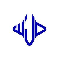 conception créative de logo de lettre wjd avec graphique vectoriel