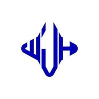 wjh lettre logo design créatif avec graphique vectoriel