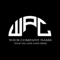 conception créative de logo de lettre wpc avec graphique vectoriel