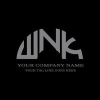 création de logo de lettre wnk avec graphique vectoriel