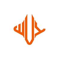 conception créative de logo de lettre wuy avec graphique vectoriel