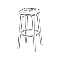 croquis de vecteur de tabouret de bar