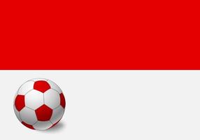 drapeau monaco et ballon de foot vecteur