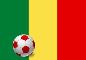 drapeau malien et ballon de football vecteur