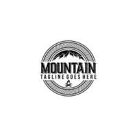 modèle de logo de hipster de montagne vecteur