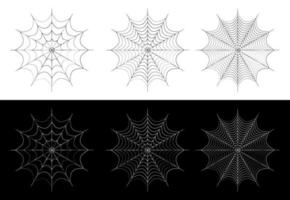 icône de toile d'araignée de densité différente. élément de conception pour halloween. vecteur noir et blanc