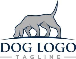 conception de signe de logo de chien vecteur