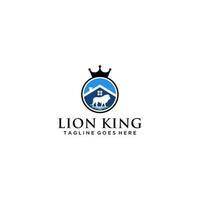 création de logo vectoriel maison lion
