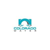 création de signe de logo eau colorado vecteur