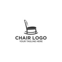 conception de signe de logo de chaise vecteur