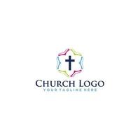 logo de l'église avec résumé graphique vectoriel bible