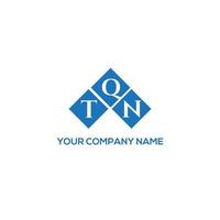 création de logo de lettre tqn sur fond blanc. concept de logo de lettre initiales créatives tqn. conception de lettre tqn. vecteur