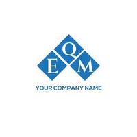 création de logo de lettre eqm sur fond blanc. concept de logo de lettre initiales créatives eqm. conception de lettre eqm. vecteur