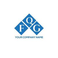 création de logo de lettre fqg sur fond blanc. concept de logo de lettre initiales créatives fqg. conception de lettre fqg. vecteur