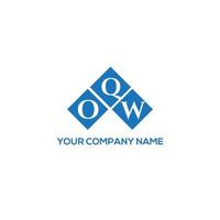 concept de logo de lettre initiales créatives oqw. conception de lettre oqw. création de logo de lettre oqw sur fond blanc. concept de logo de lettre initiales créatives oqw. conception de lettre oqw. vecteur