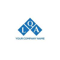 création de logo de lettre lqa sur fond blanc. concept de logo de lettre initiales créatives lqa. conception de lettre lqa. vecteur