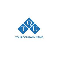 création de logo de lettre tqu sur fond blanc. concept de logo de lettre initiales créatives tqu. conception de lettre tqu. vecteur