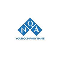 création de logo de lettre nqa sur fond blanc. concept de logo de lettre initiales créatives nqa. conception de lettre nqa. vecteur