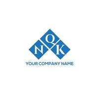 création de logo de lettre nqk sur fond blanc. concept de logo de lettre initiales créatives nqk. conception de lettre nqk. vecteur