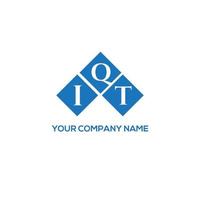 création de logo de lettre iqt sur fond blanc. concept de logo de lettre initiales créatives iqt. conception de lettre iqt. vecteur