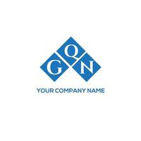 création de logo de lettre gqn sur fond blanc. concept de logo de lettre initiales créatives gqn. conception de lettre gqn. vecteur