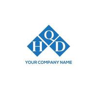 création de logo de lettre hqd sur fond blanc. concept de logo de lettre initiales créatives hqd. conception de lettre hqd. vecteur