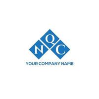 création de logo de lettre nqc sur fond blanc. concept de logo de lettre initiales créatives nqc. conception de lettre nqc. vecteur