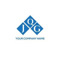 création de logo de lettre jqg sur fond blanc. concept de logo de lettre initiales créatives jqg. conception de lettre jqg. vecteur