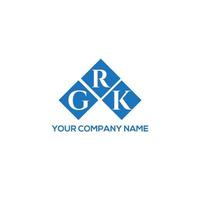 création de logo de lettre grk sur fond blanc. concept de logo de lettre initiales créatives grk. conception de lettre grk. vecteur