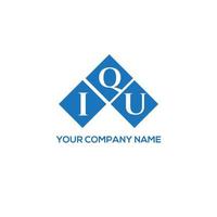 création de logo de lettre iqu sur fond blanc. concept de logo de lettre initiales créatives iqu. conception de lettre iqu. vecteur