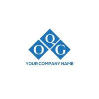 création de logo de lettre oqg sur fond blanc. concept de logo de lettre initiales créatives oqg. conception de lettre oqg. vecteur