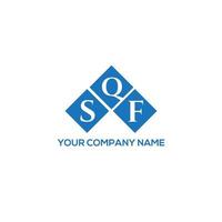 création de logo de lettre sqf sur fond blanc. concept de logo de lettre initiales créatives sqf. conception de lettre sqf. vecteur